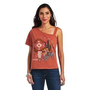 Ariat Around and Around One Shoulder T-Shirt Medium
